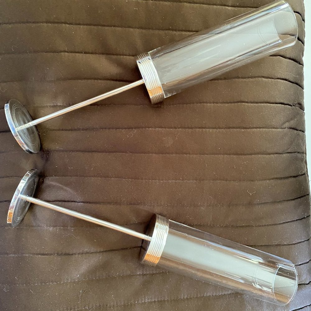 PAIR OF CANDLE HOLDER SILVER PLATE VERA WANG